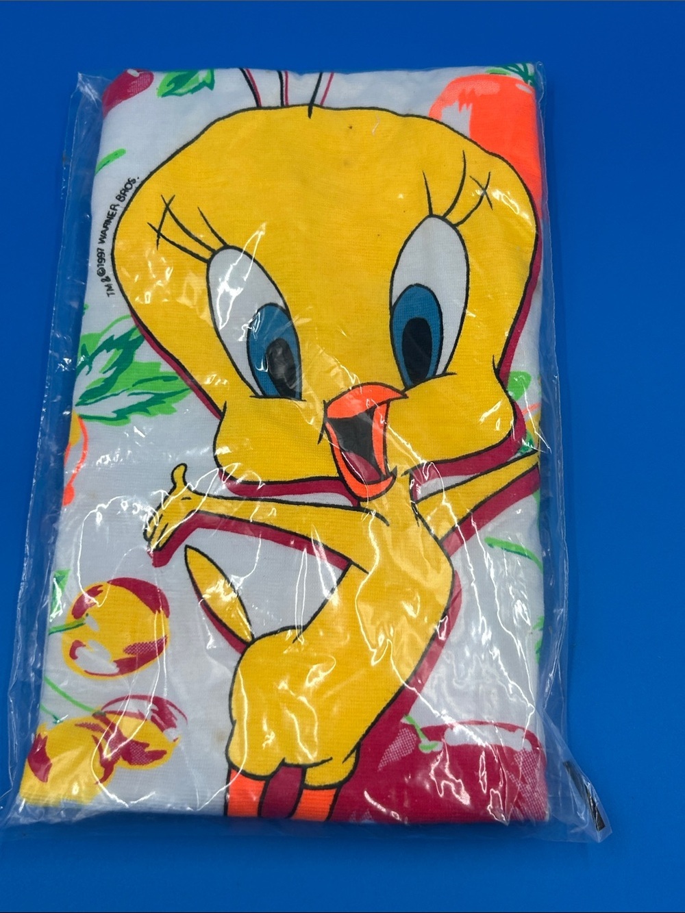 1997 new old stockAvon Kids One-Piece Swim Cover-Up Tweety Bird Yellow Blue Pink